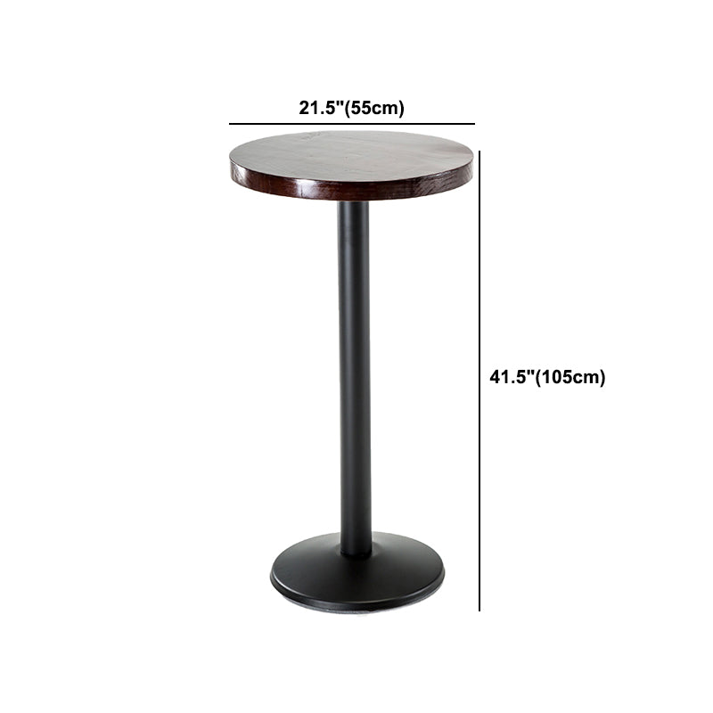 Juego de mesa de Bar Industrial de madera maciza de 1/2/3 piezas, juego de mostrador redondo para uso doméstico