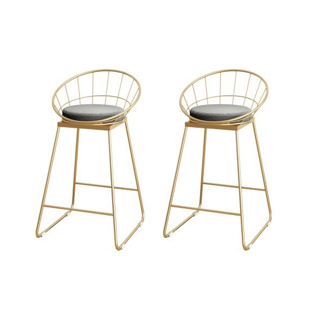 Glam 1/2/3 Pieces Sintered Stone Bar Table Set Round Counter Set for Home Use Gold 25.5"H Stool (Set of 2) Clearhalo 'Bar Furniture' 'furn' 'furn_home_bar_bar_sets' 'Furniture' 'Home Bars & Bar Sets' 'home_bar_bar_sets' 'Kitchen & Dining Furniture' 5739026