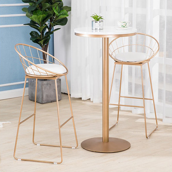 Glam 1/2/3 Pieces Sintered Stone Bar Table Set Round Counter Set for Home Use Clearhalo 'Bar Furniture' 'furn' 'furn_home_bar_bar_sets' 'Furniture' 'Home Bars & Bar Sets' 'home_bar_bar_sets' 'Kitchen & Dining Furniture' 5739029