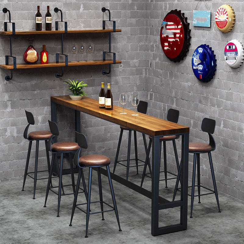 Juego de mesa de bar moderno de 1/2/7 piezas, mesa de bar rectangular con taburetes altos