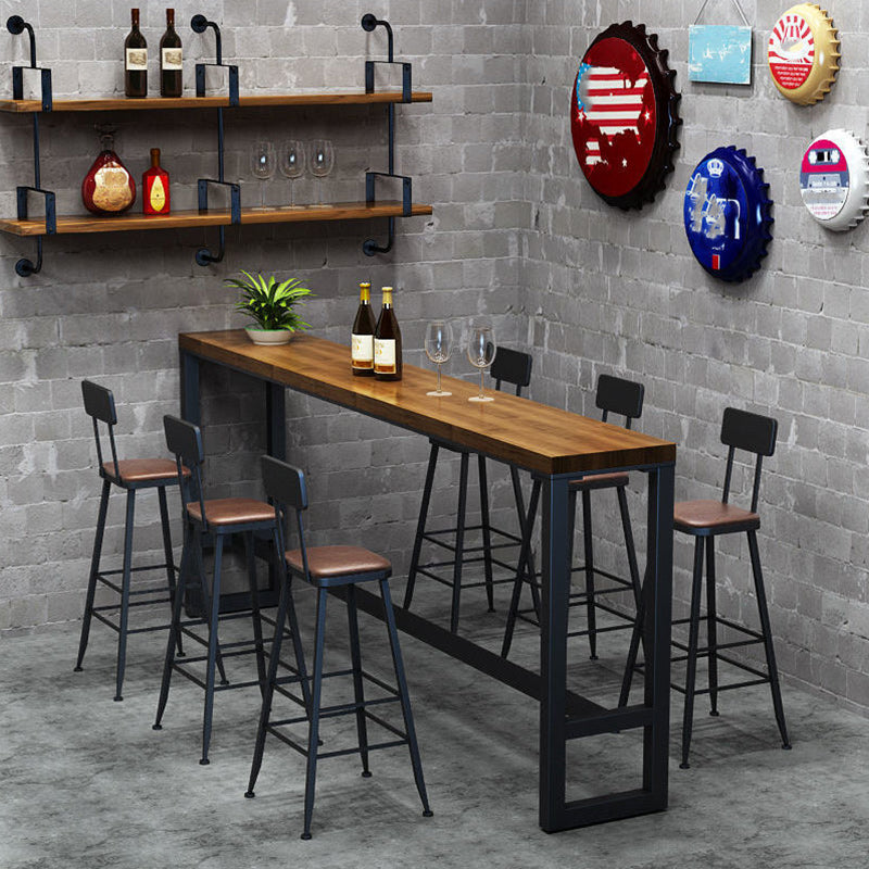 Juego de mesa de bar moderno de 1/2/7 piezas, mesa de bar rectangular con taburetes altos