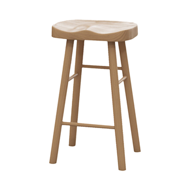 1/6/11 Pieces Modern Rectangular Pub Table Set Wooden Counter Table with Backless Stools Wood 30"H Stool (Single) Clearhalo 'Bar Furniture' 'furn' 'furn_home_bar_bar_sets' 'Furniture' 'Home Bars & Bar Sets' 'home_bar_bar_sets' 'Kitchen & Dining Furniture' 5739065