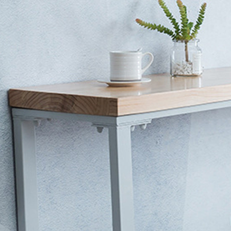 Juego de mesa de pub rectangular moderna de 1/5 piezas, mesa de mostrador de madera con taburetes altos