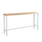 Juego de mesa de pub rectangular moderna de 1/5 piezas, mesa de mostrador de madera con taburetes altos