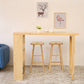 Glam Juego de mesa de bar de 1/2/3 piezas, mesa de bar rectangular con taburetes altos de madera para el hogar