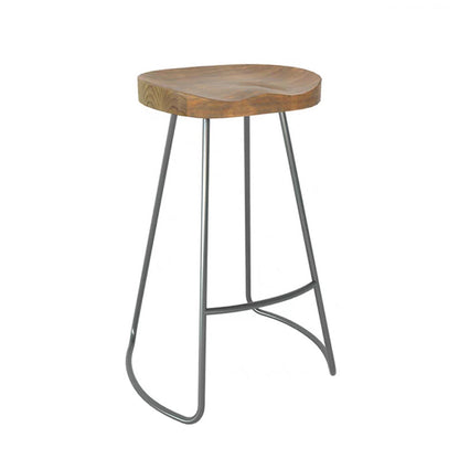 Modern Rectangle Pub Table Set 1/5 Pieces Wooden Counter Table with Backless Stools Wood 30"H Stool (Single) Clearhalo 'Bar Furniture' 'furn' 'furn_home_bar_bar_sets' 'Furniture' 'Home Bars & Bar Sets' 'home_bar_bar_sets' 'Kitchen & Dining Furniture' 5739150