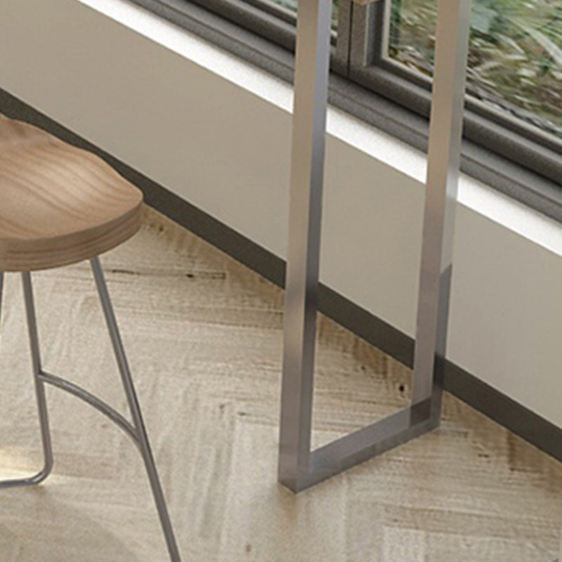 Modern Rectangle Pub Table Set 1/5 Pieces Wooden Counter Table with Backless Stools Clearhalo 'Bar Furniture' 'furn' 'furn_home_bar_bar_sets' 'Furniture' 'Home Bars & Bar Sets' 'home_bar_bar_sets' 'Kitchen & Dining Furniture' 5739157