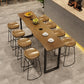 Juego de mesa de bar industrial de 1/2/9 piezas, mesa de bar rectangular con taburetes altos