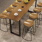 Juego de mesa de bar industrial de 1/2/9 piezas, mesa de bar rectangular con taburetes altos