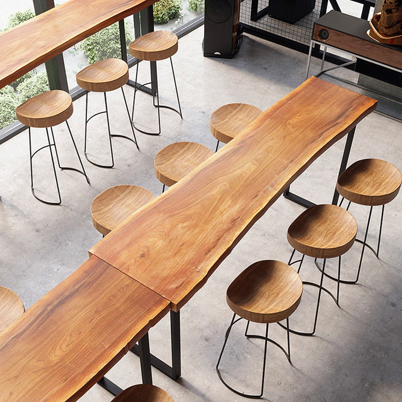 Modern Rectangular Pub Table Set 1/5/7 Pieces Wooden Counter Table with Backless Stools Clearhalo 'Bar Furniture' 'furn' 'furn_home_bar_bar_sets' 'Furniture' 'Home Bars & Bar Sets' 'home_bar_bar_sets' 'Kitchen & Dining Furniture' 5739188