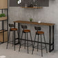 Juego de mesa de pub moderno de 1/2/4 piezas, mesa de mostrador de madera rectangular con taburetes