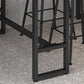 Juego de mesa de pub moderno de 1/2/4 piezas, mesa de mostrador de madera rectangular con taburetes