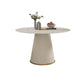 Round Pedestal Dining Table Set 1/2/3/5/7 Pcs Sintered Stone Table and Chairs