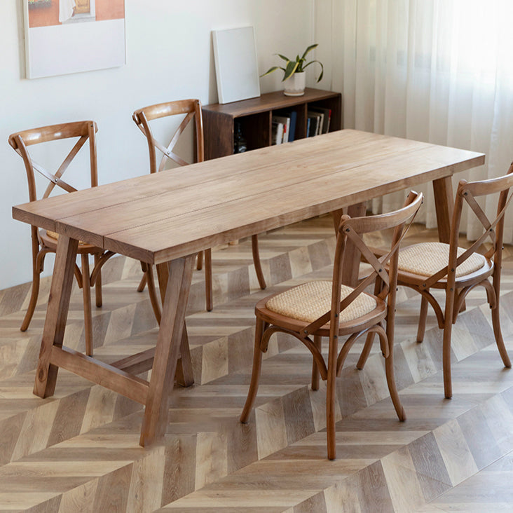 Ensemble de salle à manger moderne 1/2/5/7 pièces, ensemble de dinette à double piédestal en bois massif