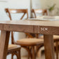 Ensemble de salle à manger moderne 1/2/5/7 pièces, ensemble de dinette à double piédestal en bois massif