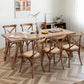 Ensemble de salle à manger moderne 1/2/5/7 pièces, ensemble de dinette à double piédestal en bois massif