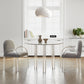 Acryl poten eetmeubelset 1/2/3/4 stuks ronde tafel met gestoffeerde stoelen