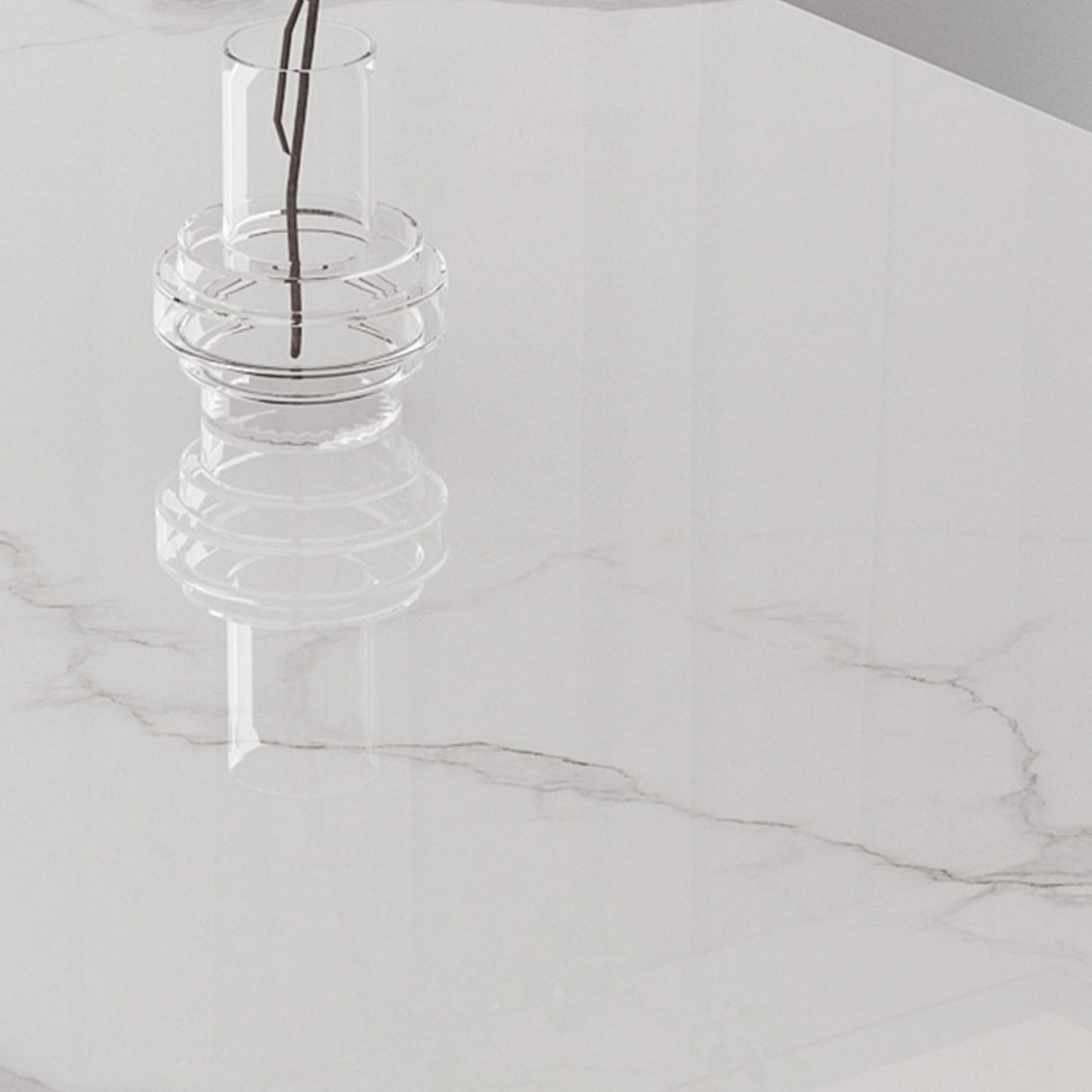 デザイナーダイニングセット1/2/4/5/7ピースストーンとメタルダイネットセットホワイト