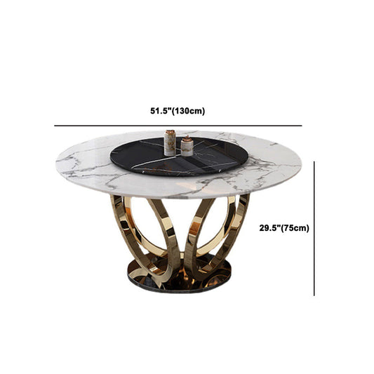 グラムダイニングセットストーン1/4/7ピース家のためのダイニングターンテーブル家具
