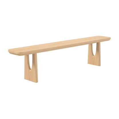 Solid Wood Dining Set 1/2/4/5/7 Pcs Double Pedestal Table with Bench and Chairs Bench 79"L x 12"W Clearhalo 'Dining Room Sets' 'Dining Tables & Seating' 'dining_room_set' 'furn' 'furn_dining_room_set' 'Furniture' 'Kitchen & Dining Furniture' 5739365