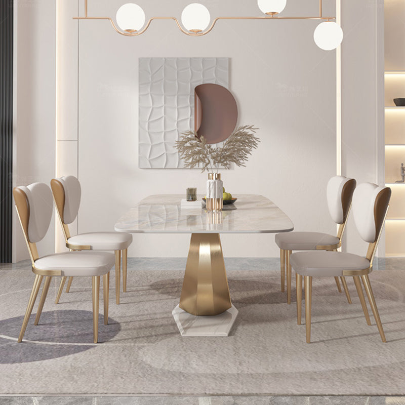 Set da tavolo in pietra sinterizzato glam nordico set da pranzo set da pranzo 1/4/5/7/9