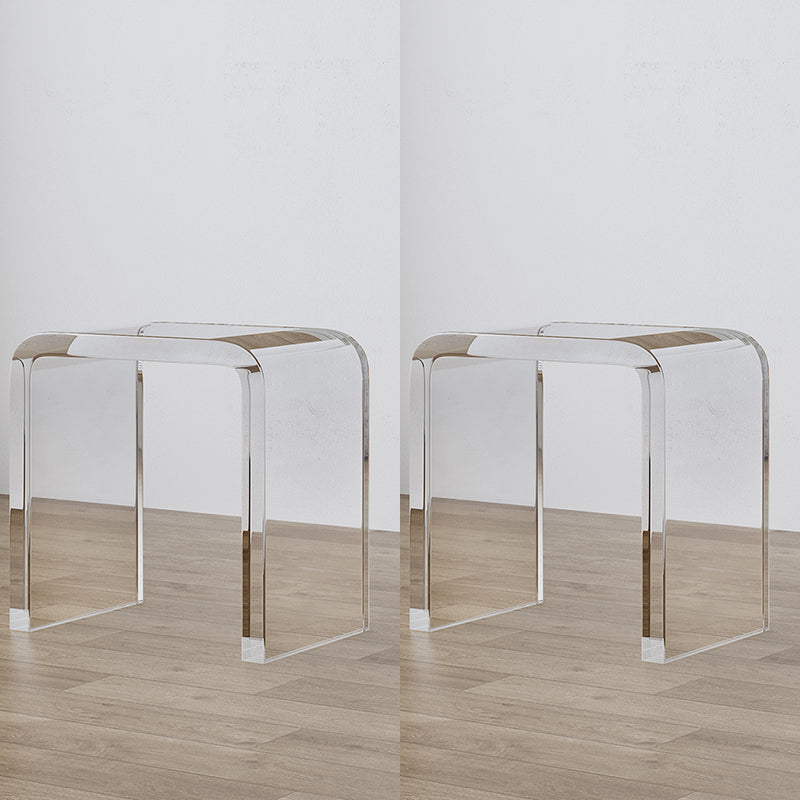 Modern Dining Room Set 1/2/5 Pcs Solid Wood Top Table with Acrylic Chairs 2 Clear Stools Clearhalo 'Dining Room Sets' 'Dining Tables & Seating' 'dining_room_set' 'furn' 'furn_dining_room_set' 'Furniture' 'Kitchen & Dining Furniture' 5739498