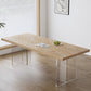 Modern Dining Room Set 1/2/5 Pcs Solid Wood Top Table with Acrylic Chairs Clearhalo 'Dining Room Sets' 'Dining Tables & Seating' 'dining_room_set' 'furn' 'furn_dining_room_set' 'Furniture' 'Kitchen & Dining Furniture' 5739501