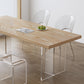 Modern Dining Room Set 1/2/5 Pcs Solid Wood Top Table with Acrylic Chairs Clearhalo 'Dining Room Sets' 'Dining Tables & Seating' 'dining_room_set' 'furn' 'furn_dining_room_set' 'Furniture' 'Kitchen & Dining Furniture' 5739504