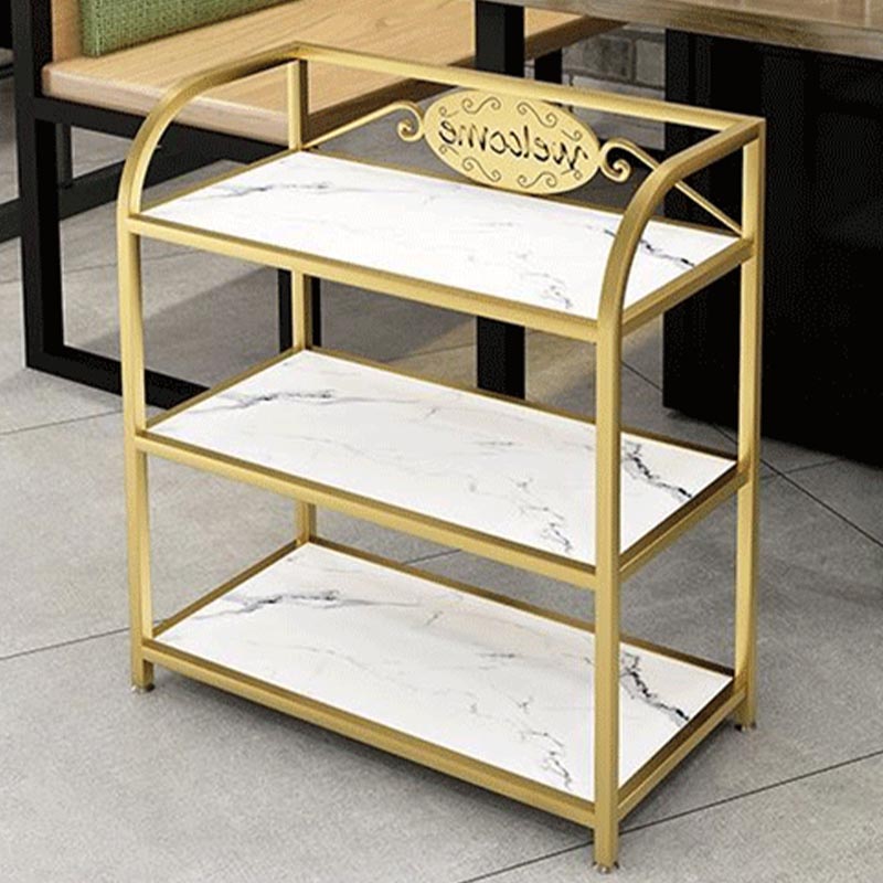 25.59"H Contemporary Metal Prep Table Rolling Prep Table for Dining Room Clearhalo 'furn' 'furn_kitchen_islands_carts' 'Furniture' 'Kitchen & Dining Furniture' 'Kitchen Islands & Carts' 'kitchen_islands_carts' 5739561