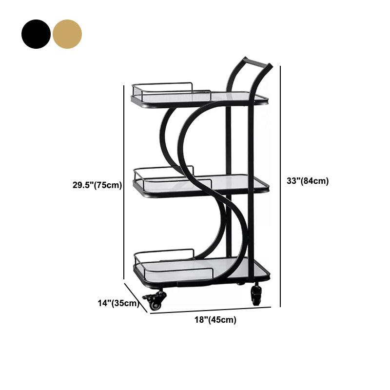 Modern Style Metal Prep Table Rolling Marble Prep Table with Open Storage Clearhalo 'furn' 'furn_kitchen_islands_carts' 'Furniture' 'Kitchen & Dining Furniture' 'Kitchen Islands & Carts' 'kitchen_islands_carts' 5739620