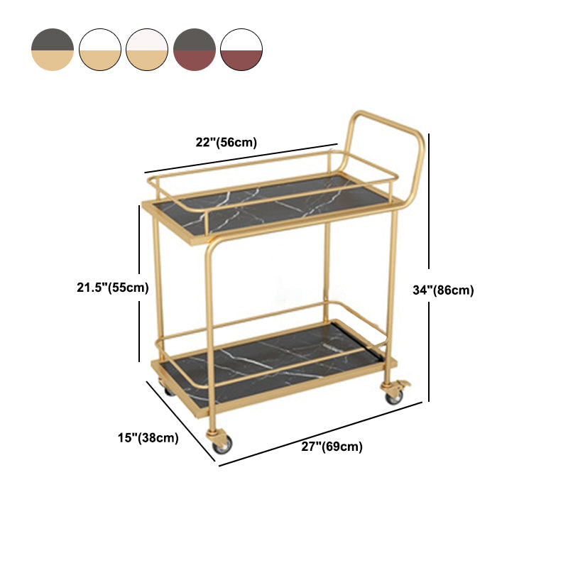 33.86" High Modern Style Rolling Prep Table Stone Prep Table for Dining Room Clearhalo 'furn' 'furn_kitchen_islands_carts' 'Furniture' 'Kitchen & Dining Furniture' 'Kitchen Islands & Carts' 'kitchen_islands_carts' 5739645