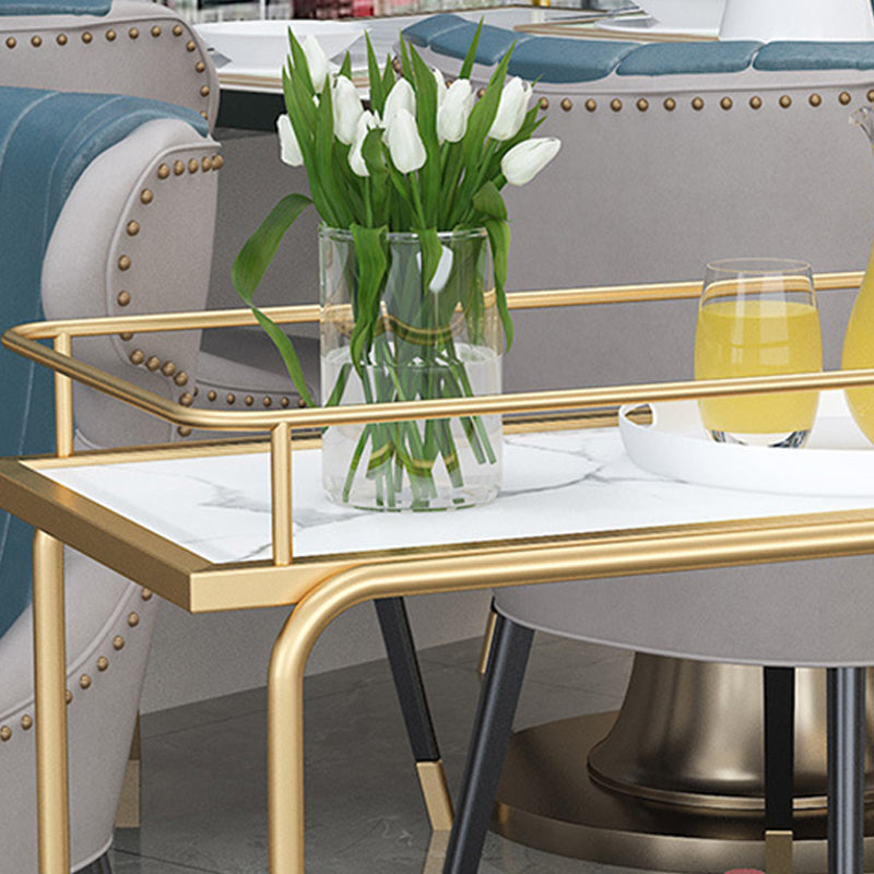 33.86 "ダイニングルーム用の高コンテンポラリースタイルのローリングプレップテーブルストーン準備テーブル