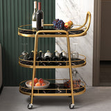 32.28" High Rolling Modern Style Prep Table Stone Prep Table for Dining Room