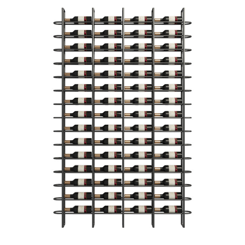 Industriële wijnfleshouder vloer wijnrek in mat zwart