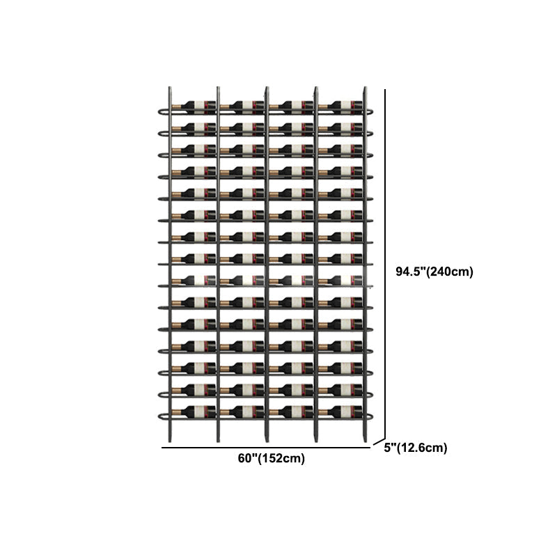 Industriële wijnfleshouder vloer wijnrek in mat zwart