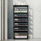 Industrial Iron Bottle Wine Rack Simple Floor Bottle Holder with Wine Storage 31.5"L x 13.8"W x 70.9"H Black Clearhalo 'furn' 'furn_wine_racks' 'Furniture' 'Kitchen & Dining Furniture' 'Wine Racks' 'wine_racks' 5739783