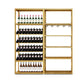 Industrial Iron Bottle Wine Rack Simple Floor Bottle Holder with Wine Storage 63"L x 13.8"W x 70.9"H Gold Clearhalo 'furn' 'furn_wine_racks' 'Furniture' 'Kitchen & Dining Furniture' 'Wine Racks' 'wine_racks' 5739802