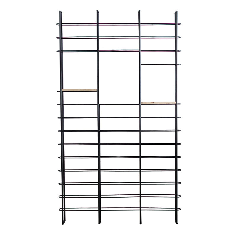 Metal Floor Wine Rack Bottle Black Modern Bottle Holder for Kitchen Clearhalo 'furn' 'furn_wine_racks' 'Furniture' 'Kitchen & Dining Furniture' 'Wine Racks' 'wine_racks' 5739820