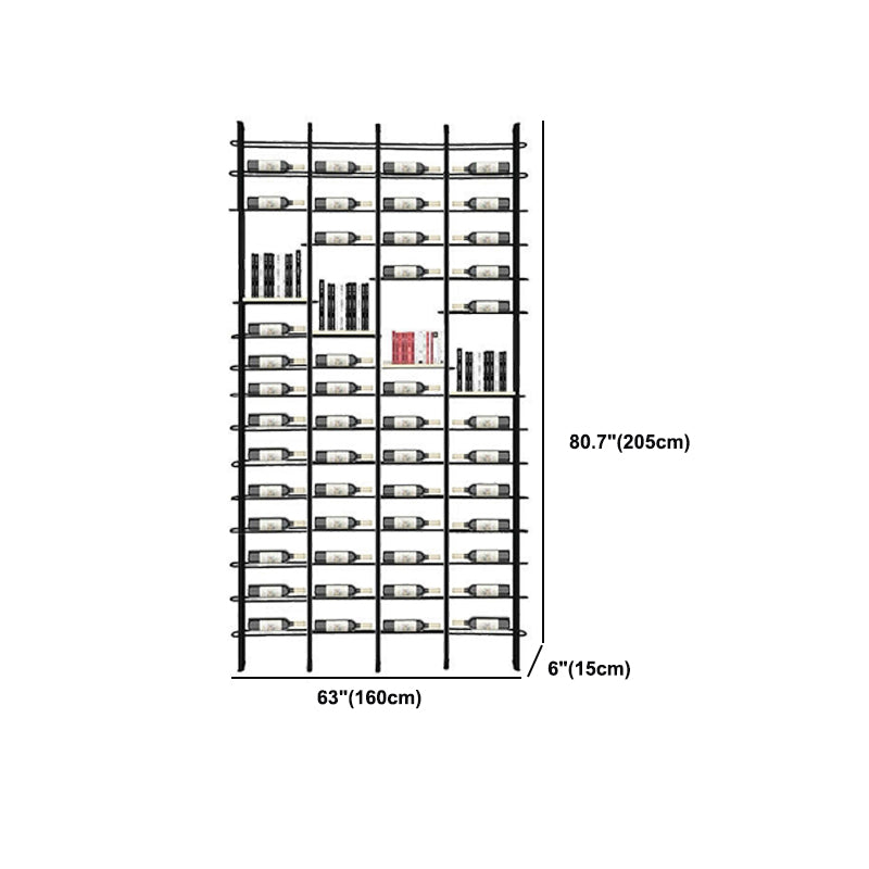 Metal Floor Wine Rack Bottle Black Modern Bottle Holder for Kitchen Clearhalo 'furn' 'furn_wine_racks' 'Furniture' 'Kitchen & Dining Furniture' 'Wine Racks' 'wine_racks' 5739825