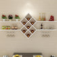 Contemporary Manufactured Wood Wine Bottle & Glass Rack Wall Mounted Wine Rack Kit