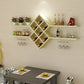 Contemporary Manufactured Wood Wine Bottle & Glass Rack Wall Mounted Wine Rack Kit