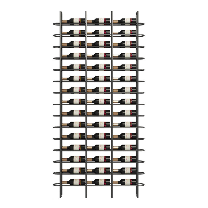 Bouteille à vin de sol moderne et rack de verre en métal rack de vin avec rangement de vin