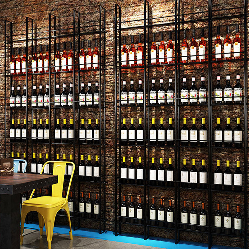 Moderne vloerwijnfles en glazen rek metalen wijnrek met wijnopslag
