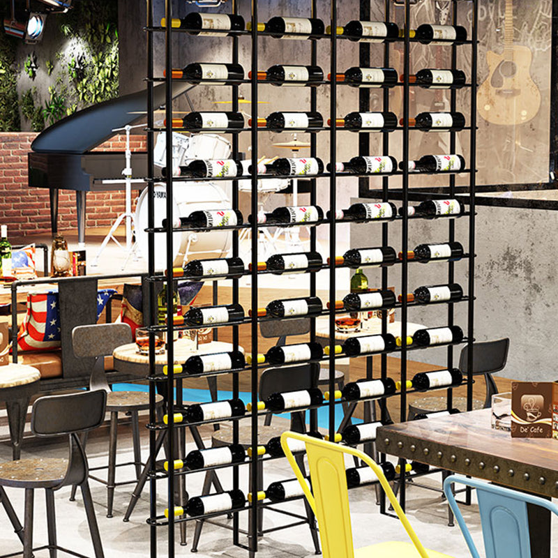Bouteille à vin de sol moderne et rack de verre en métal rack de vin avec rangement de vin