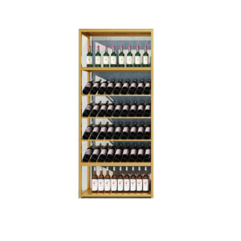 キッチン用のコンテンポラリーフロアワインボトルラックアイアンボトルホルダー