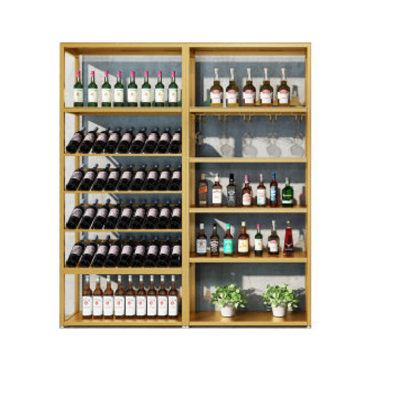 キッチン用のコンテンポラリーフロアワインボトルラックアイアンボトルホルダー