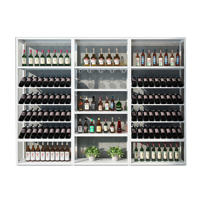 キッチン用のコンテンポラリーフロアワインボトルラックアイアンボトルホルダー