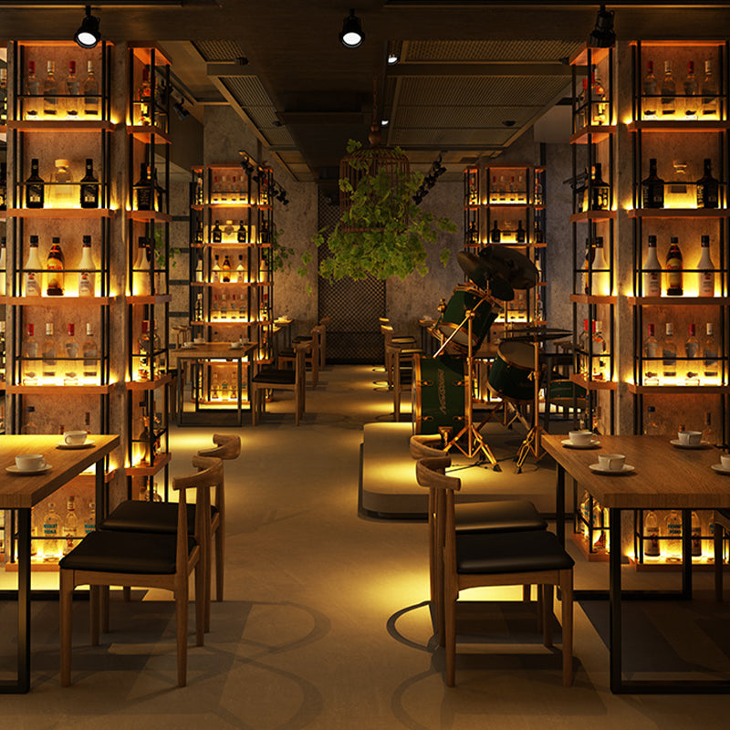 モダンフロアワインホルダーラック棚付き金属ワインホルダーラック