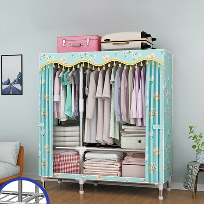 Modern Style Metal Wardrobe Cloth Rod Included Wardrobe Closet for Bedroom