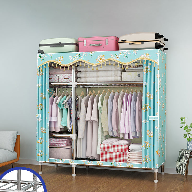 Modern Style Metal Wardrobe Cloth Rod Included Wardrobe Closet for Bedroom
